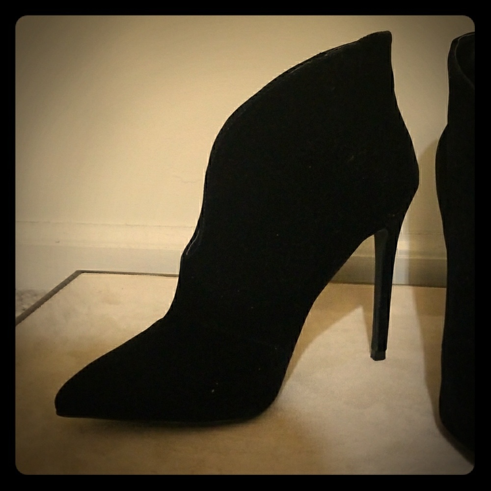 Black Suede Booties